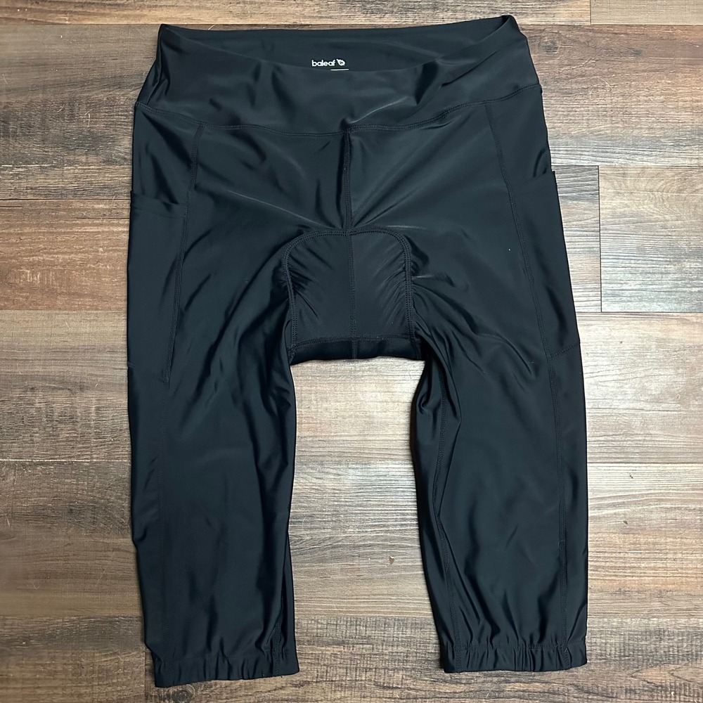 Baleaf Mens Padded Cycling Knickers Black 3D Chamois Side Pockets Size XL